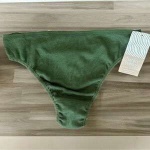 Hanky Panky High Cut Thong Style ECO RX in confederate Green Size medium NWT